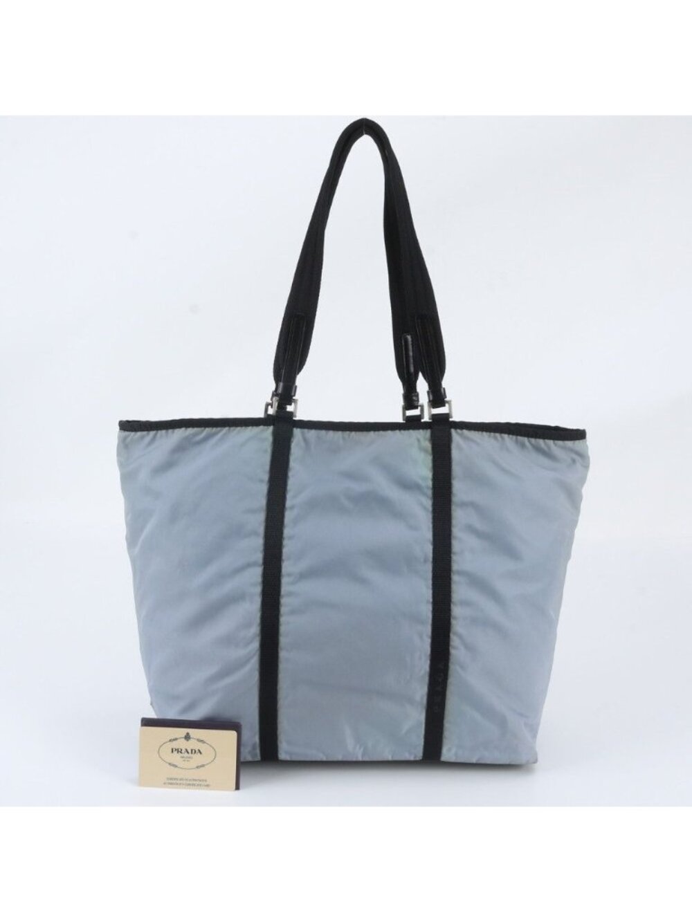 Prada Tessuto Nylon Triangle Logo Tote Bag